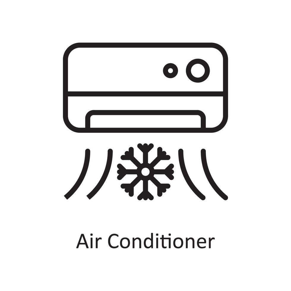 aria condizionatore vettore schema icona design illustrazione. faccende domestiche simbolo su bianca sfondo eps 10 file