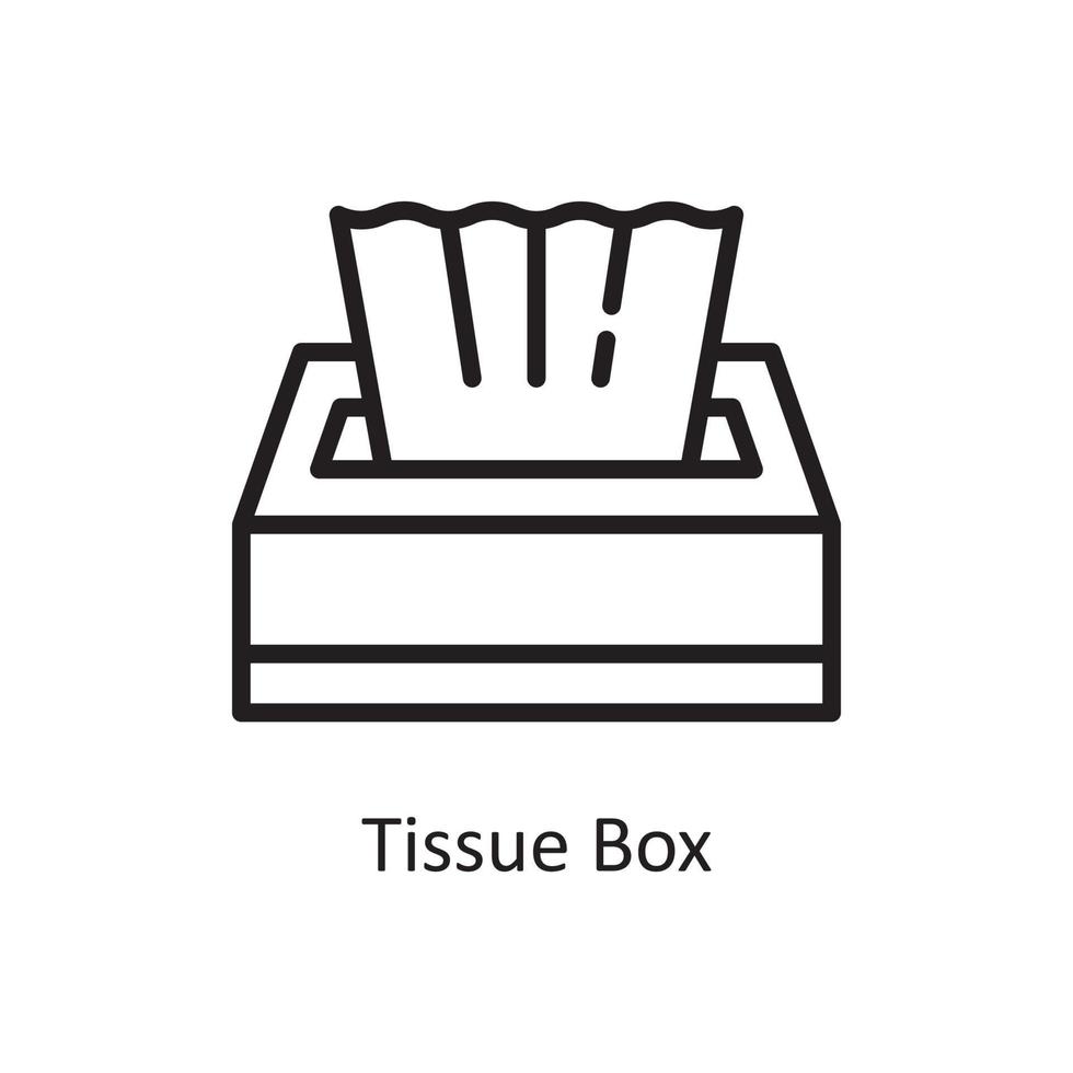 fazzoletto di carta scatola vettore schema icona design illustrazione. faccende domestiche simbolo su bianca sfondo eps 10 file