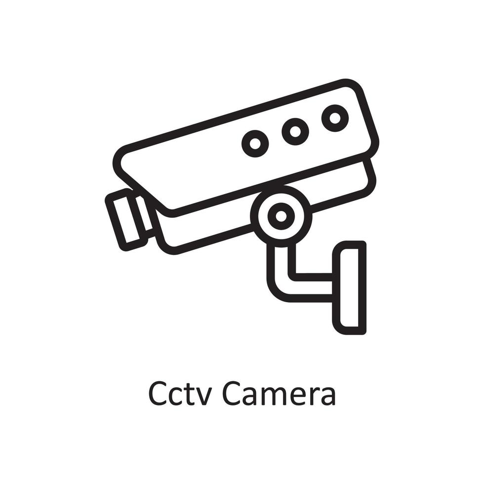 cctv telecamera vettore schema icona design illustrazione. faccende domestiche simbolo su bianca sfondo eps 10 file