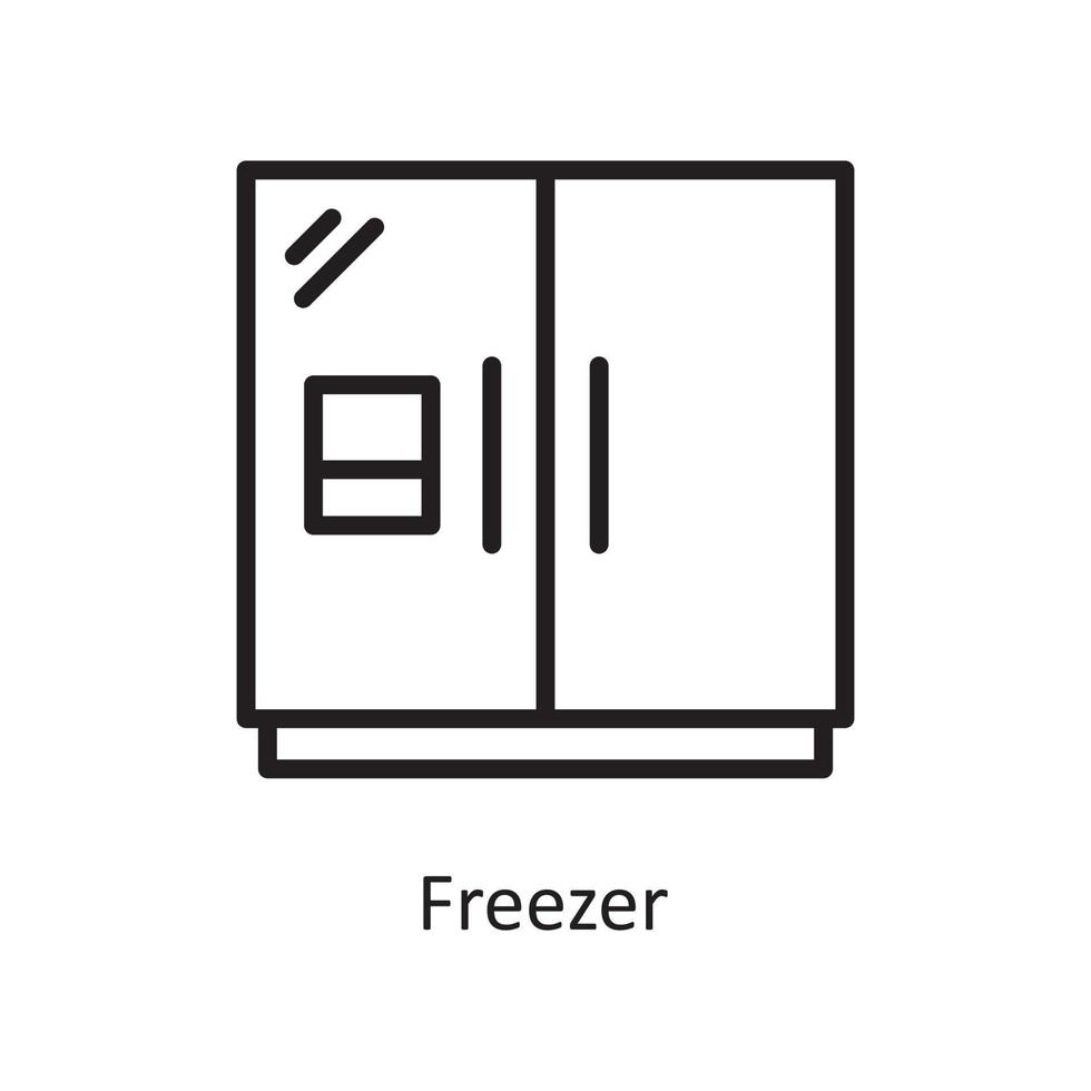 congelatore vettore schema icona design illustrazione. faccende domestiche simbolo su bianca sfondo eps 10 file