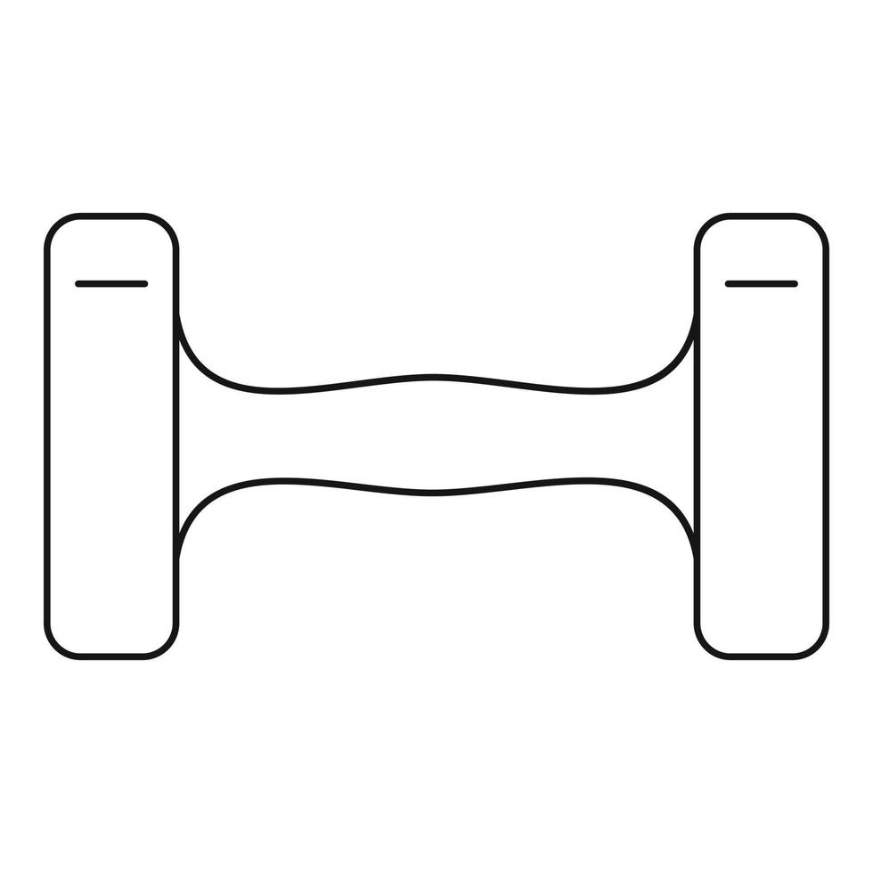 dumbell icona, schema stile vettore