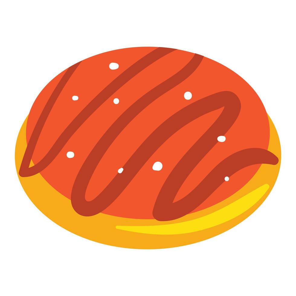 ebraico Pasqua torta icona, cartone animato stile vettore