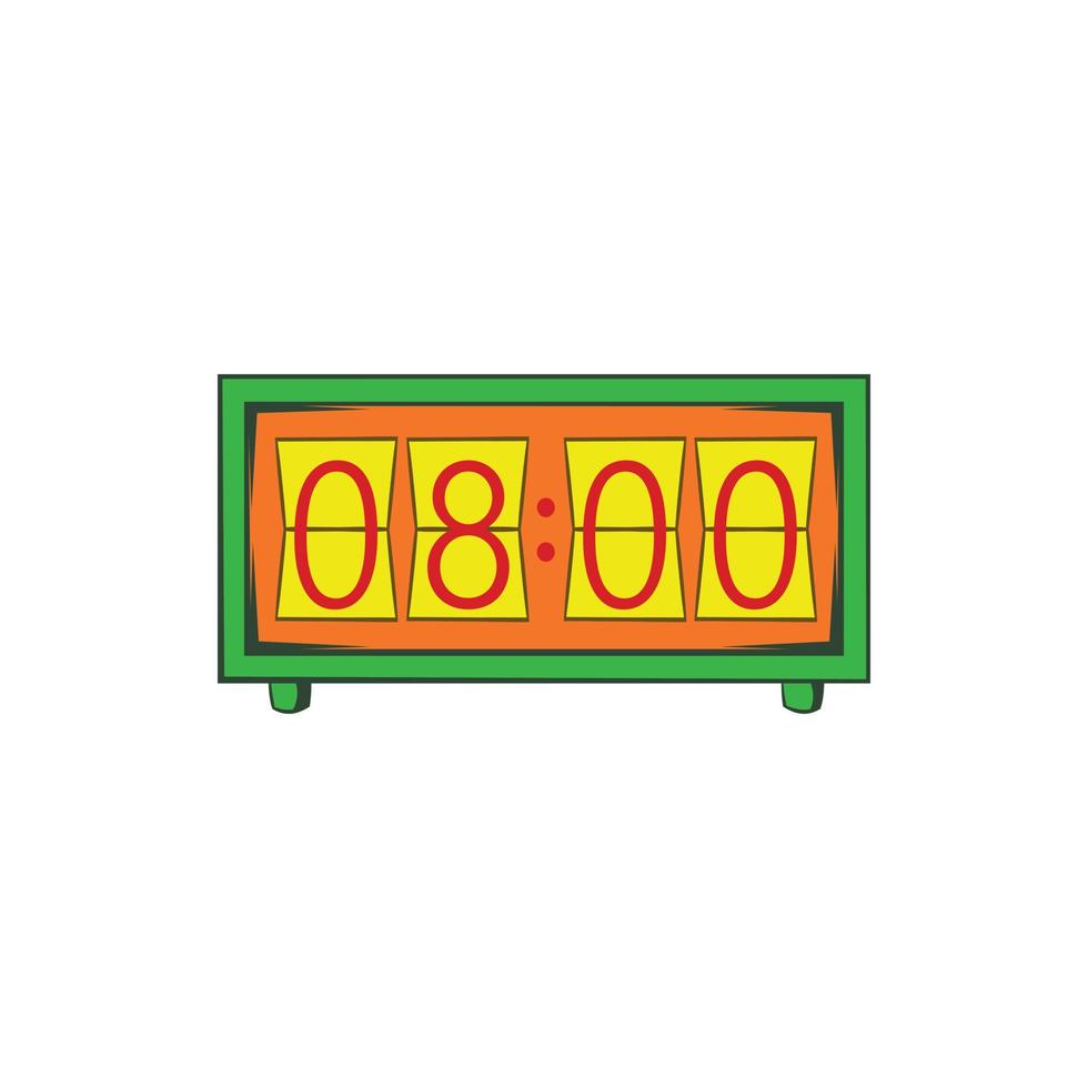analogico Flip orologio icona, cartone animato stile vettore