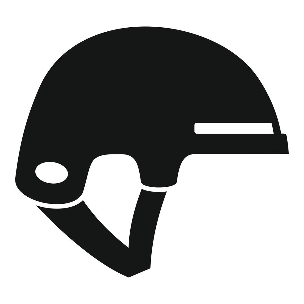 sciare casco icona, semplice stile vettore