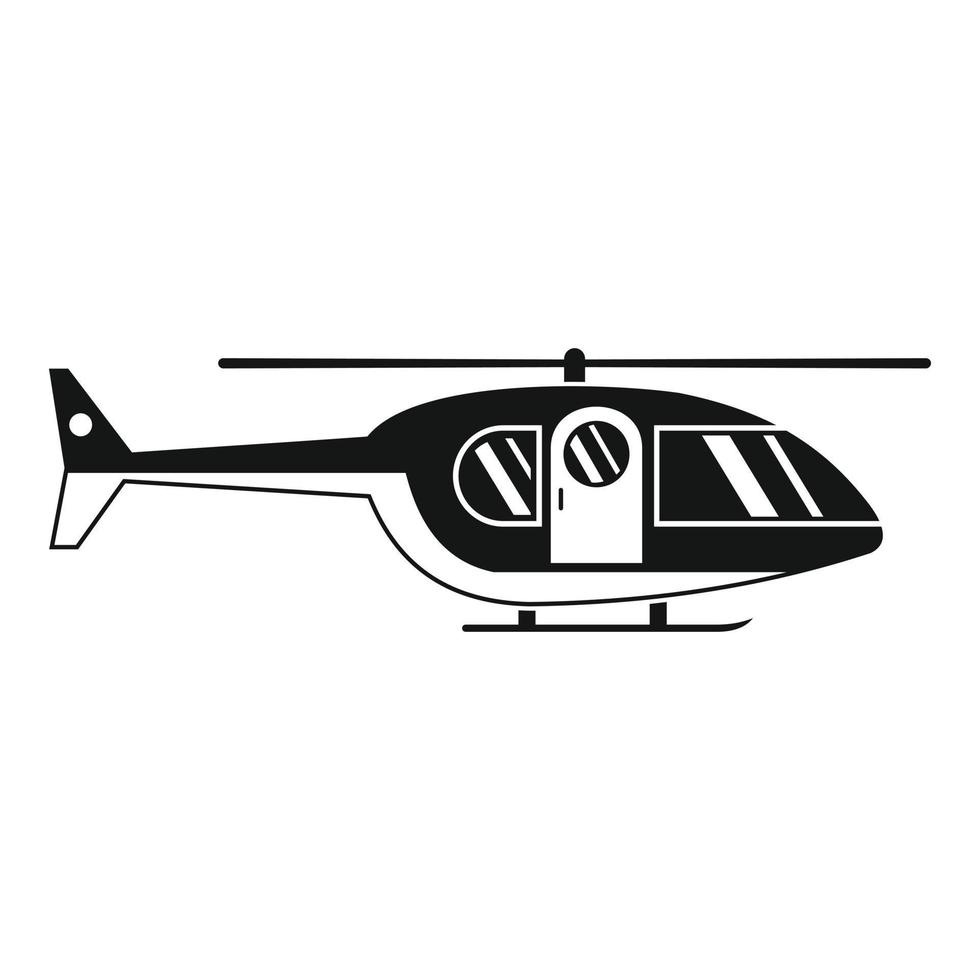 ospedale elicottero icona, semplice stile vettore