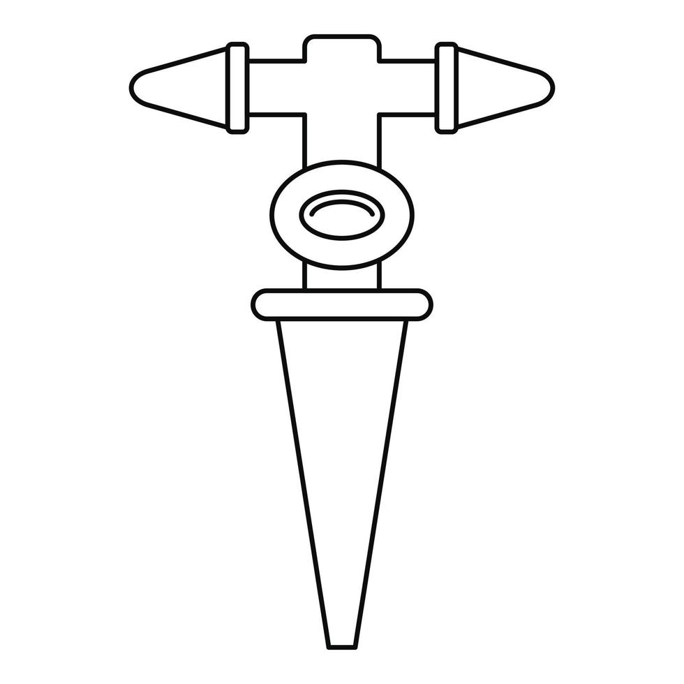 erba acqua attrezzo icona, schema stile vettore