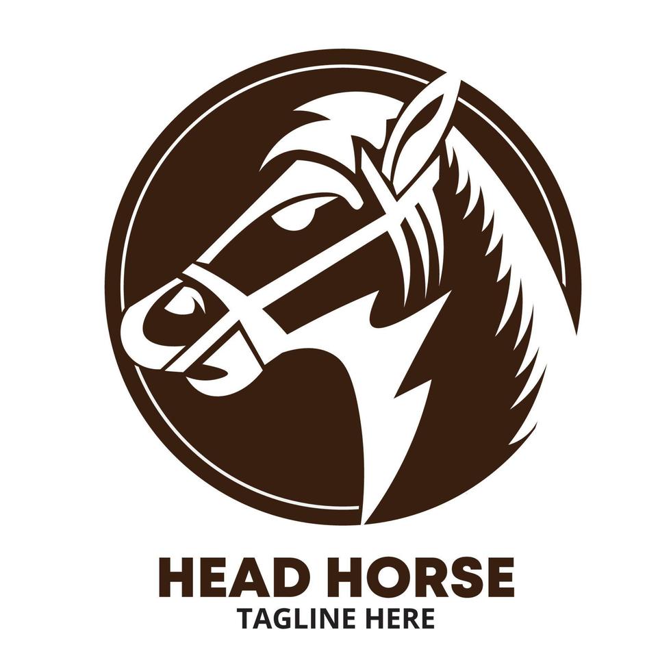 cavallo testa vettore illustrazione, Perfetto per ranch e stabile logo design