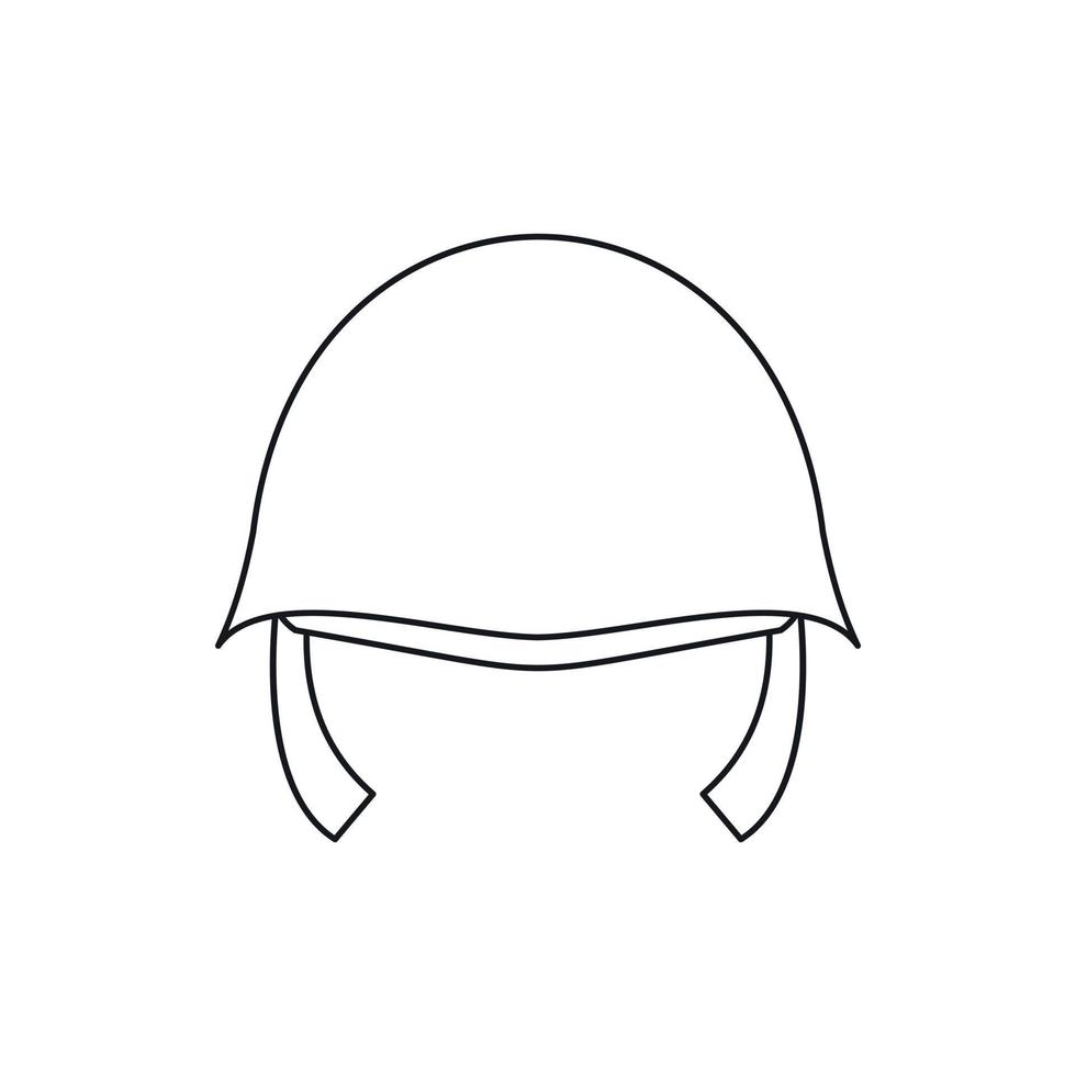 militare casco icona nel schema stile vettore