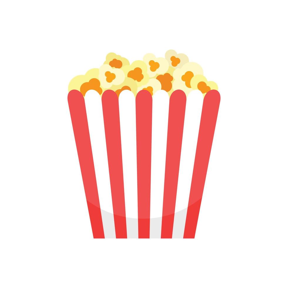 cinema Popcorn scatola icona, piatto stile vettore