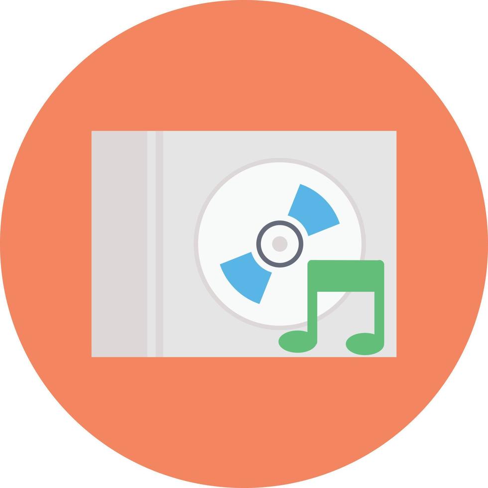 illustrazione vettoriale di cd musicale su uno sfondo. simboli di qualità premium. icone vettoriali per il concetto e la progettazione grafica.