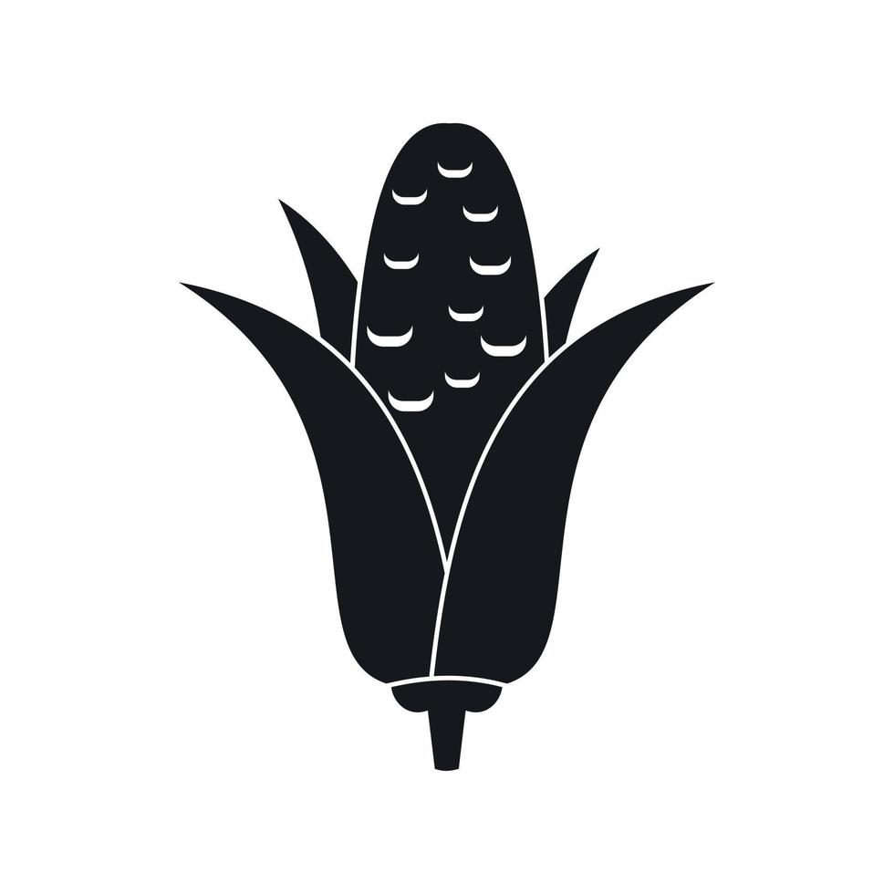 pannocchia di mais icona, semplice stile vettore