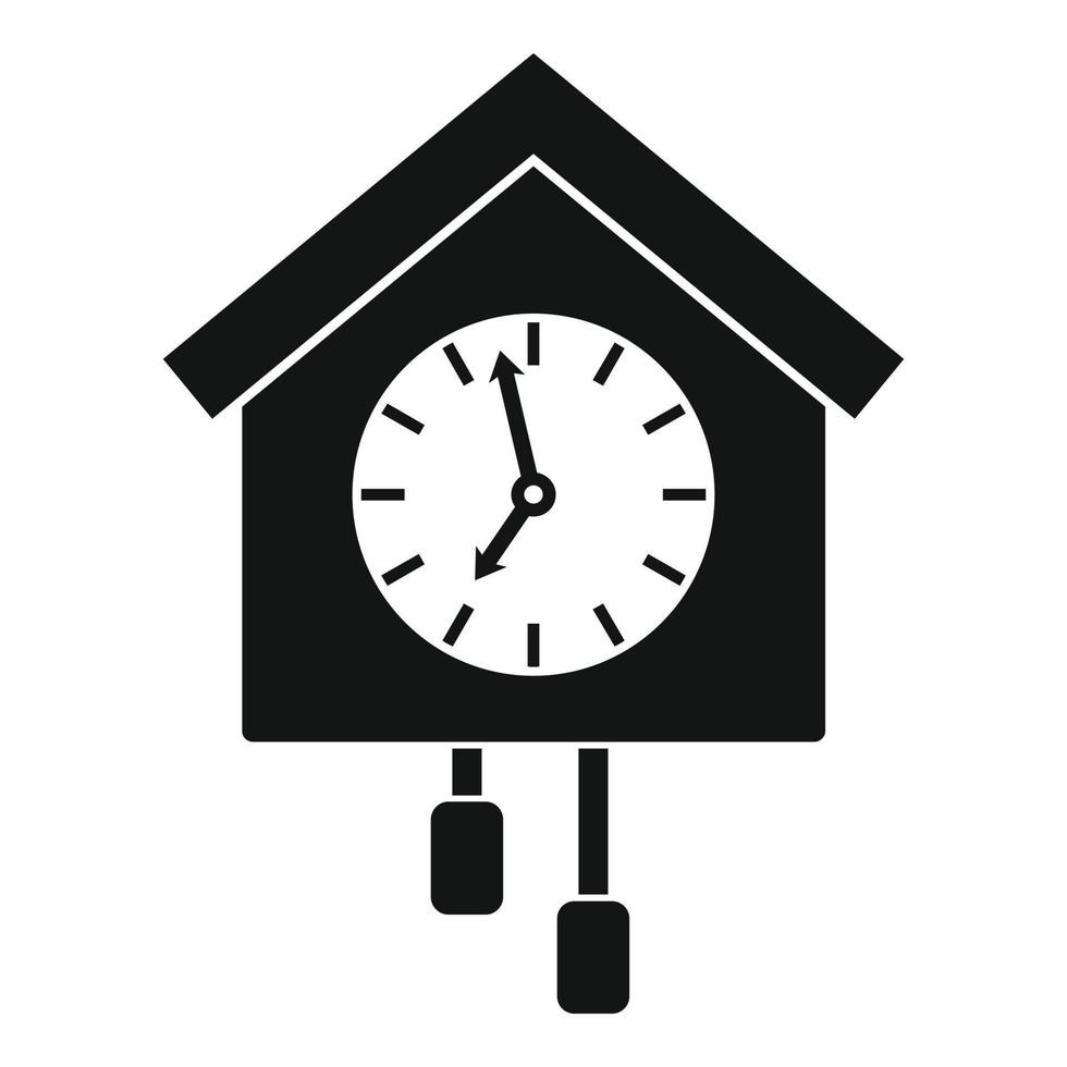 orologio creativo icona, semplice nero stile vettore