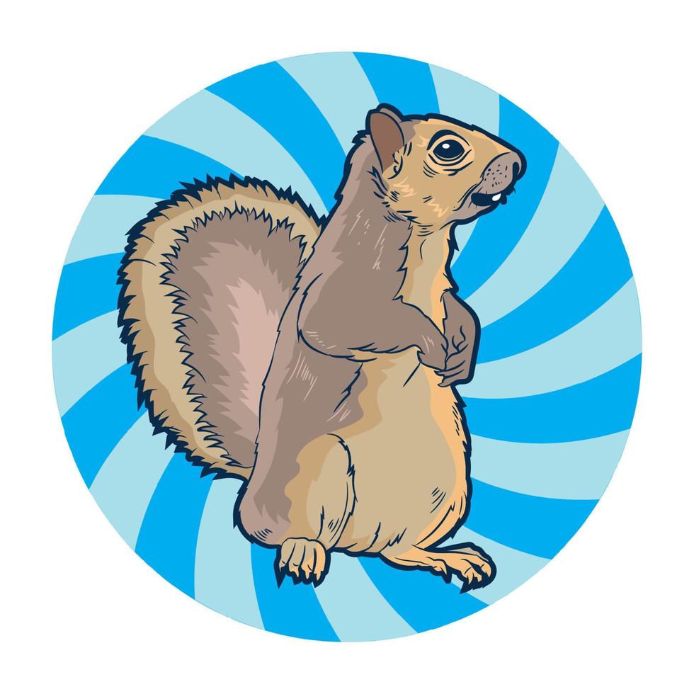 carino scoiattolo vettore illustrazione nel cartone animato stile, Perfetto per bambini maglietta design e tutti merce