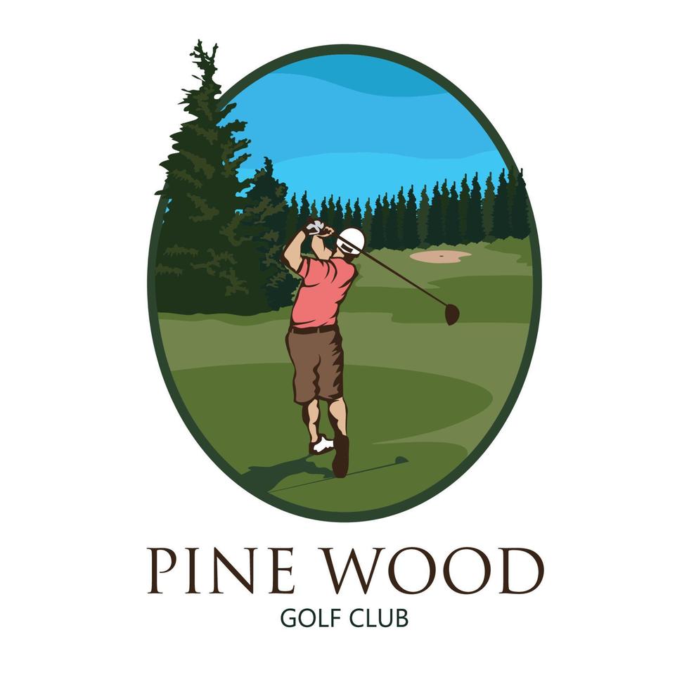 golf club logo vettore illustrazione nel retrò Vintage ▾ stile, Perfetto per t camicia design e golf club logo design