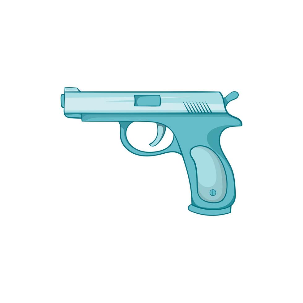 pistola icona, cartone animato stile vettore