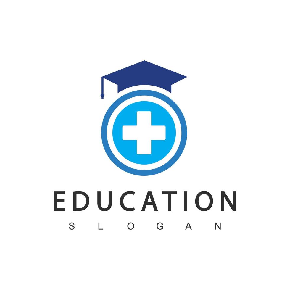 formazione scolastica logo design. Salute cura e medico logo vettore