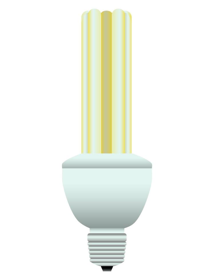 spirale leggero lampadina guidato nel realistico stile. incandescente e energia Salvataggio. colorato vettore illustrazione isolato su bianca sfondo.