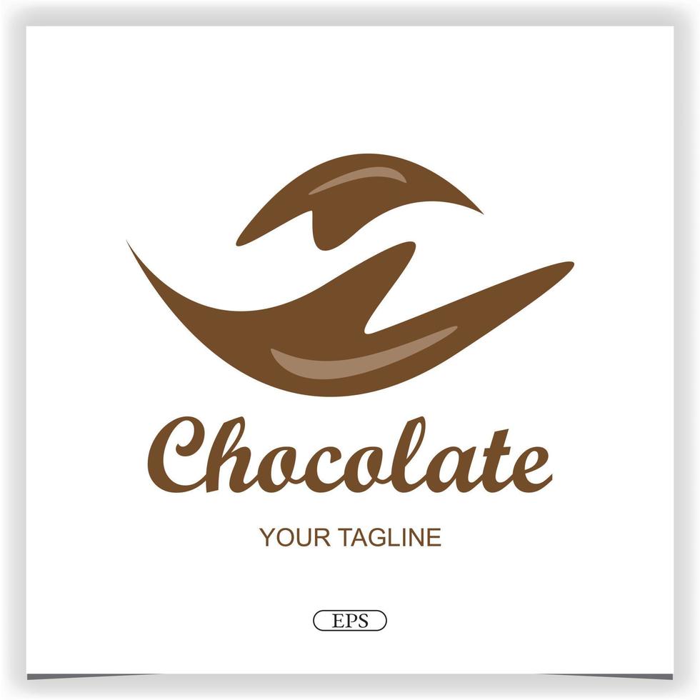 cioccolato onda logo design premio elegante modello vettore eps 10