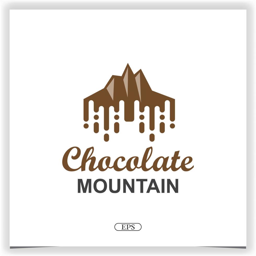 montagna cioccolato logo design premio elegante modello vettore eps 10