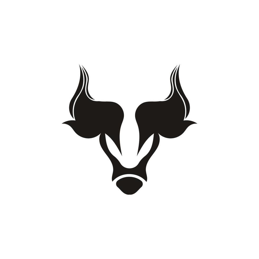icona di vettore del logo della testa di toro