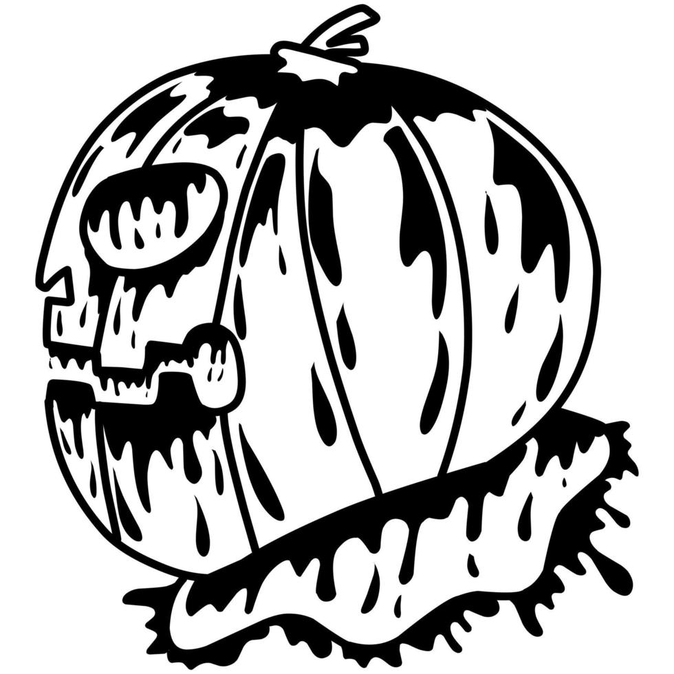 Halloween zucca fantasma tatuaggio vettore design adatto per adesivi, loghi, e altri