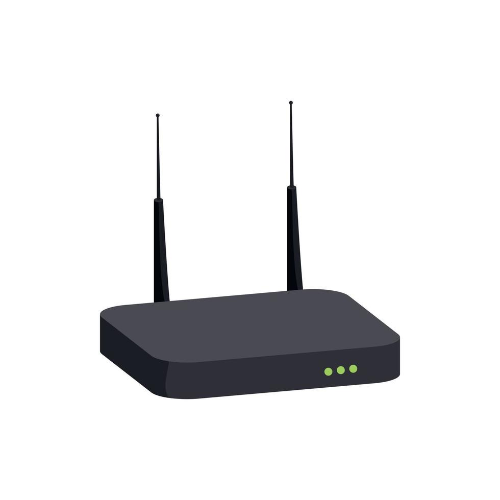 router icona nel cartone animato stile vettore