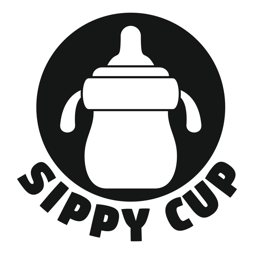 latte sippy tazza logo, semplice stile vettore