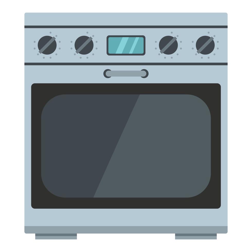 domestico gas forno icona, cartone animato stile vettore