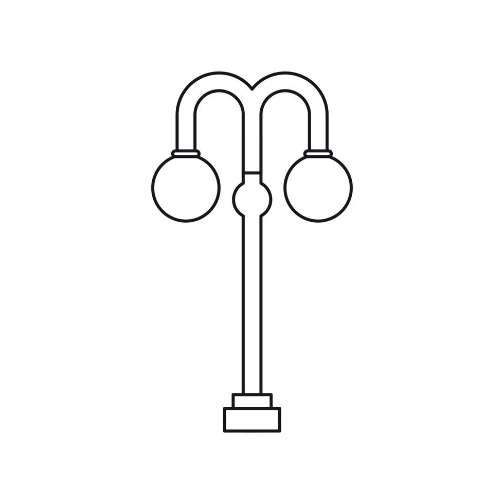 strada lampada icona, schema stile vettore