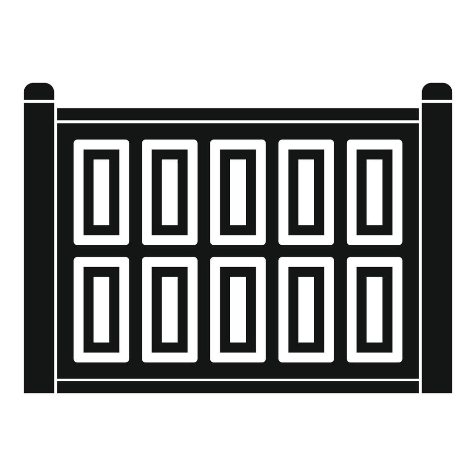 calcestruzzo recinto icona, semplice stile. vettore