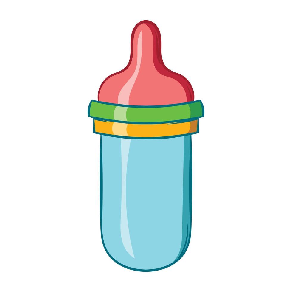 bambino latte bottiglia icona, cartone animato stile vettore