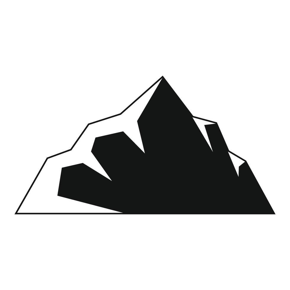 esplorazione di montagna icona, semplice stile. vettore