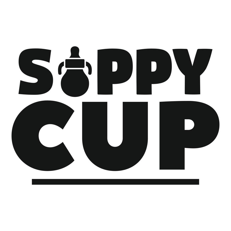 nuovo sippy tazza logo, semplice stile vettore