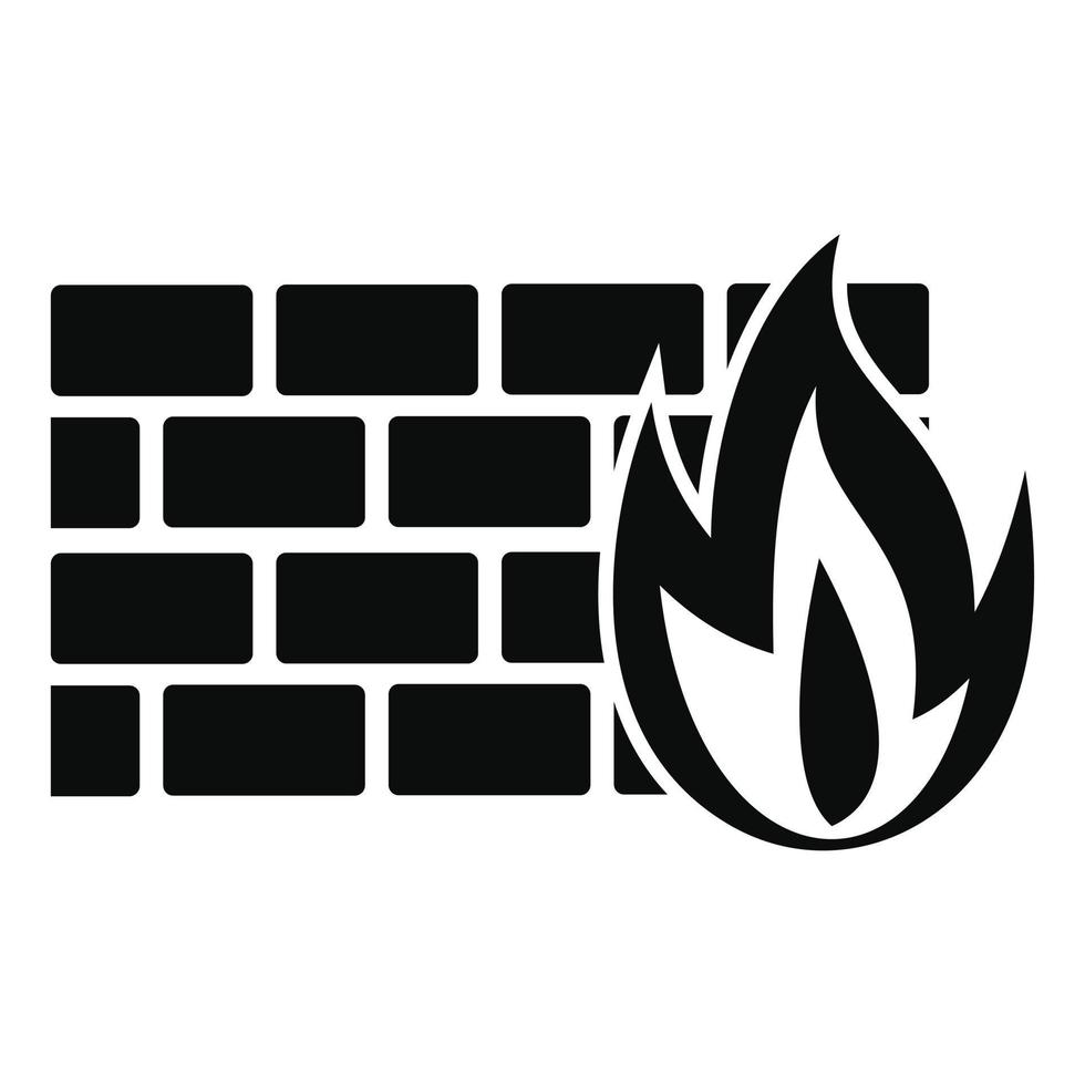 firewall icona, semplice stile vettore