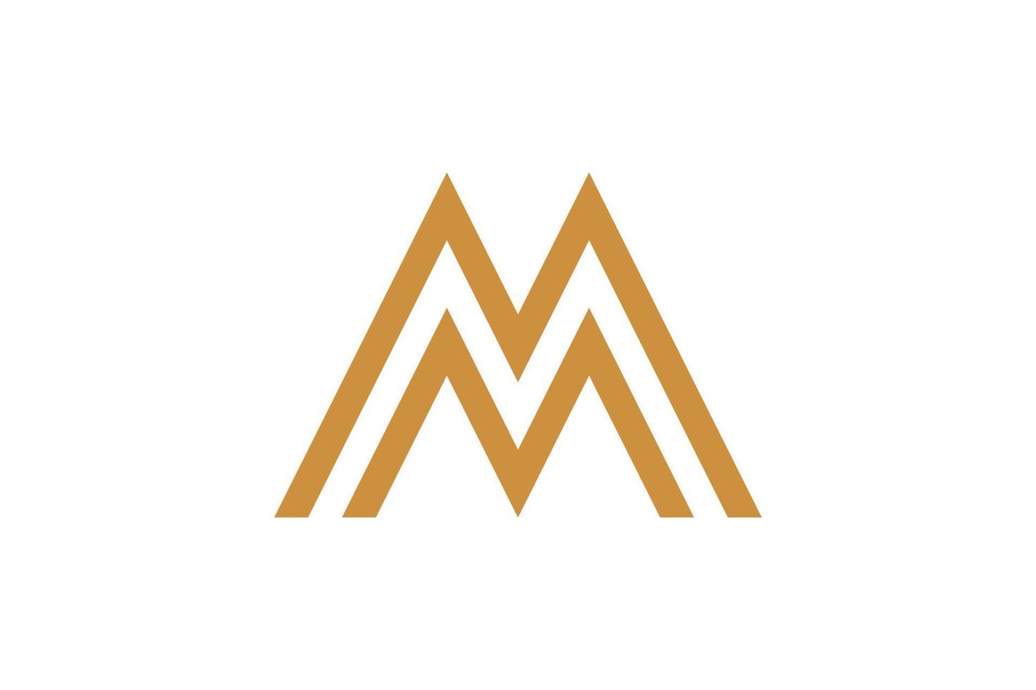 lettera m monoline logo vettore