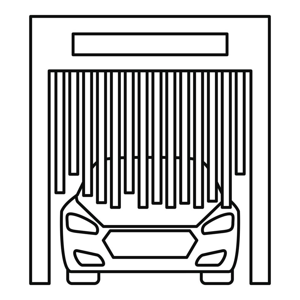 auto Uscita lavare box auto icona, schema stile vettore