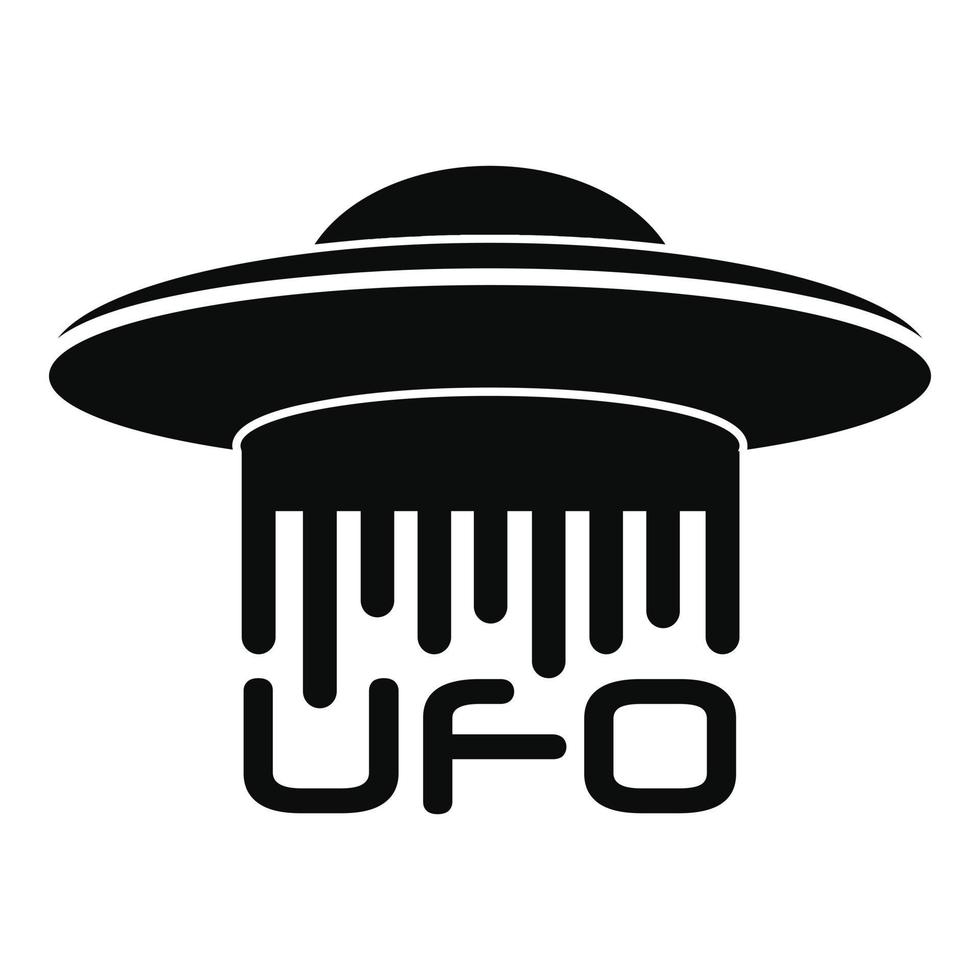 ufo logo, semplice stile vettore