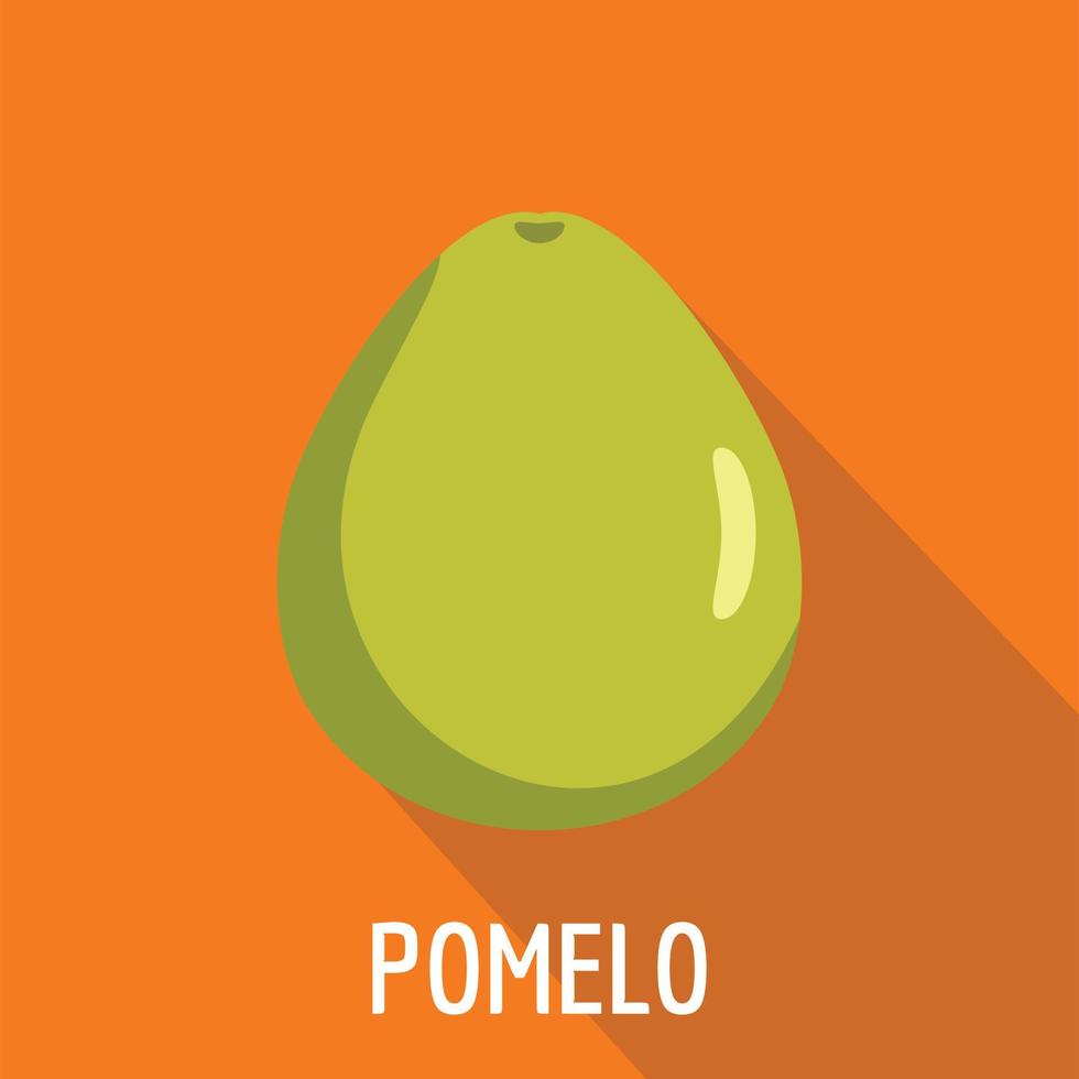 pomelo icona, piatto stile vettore