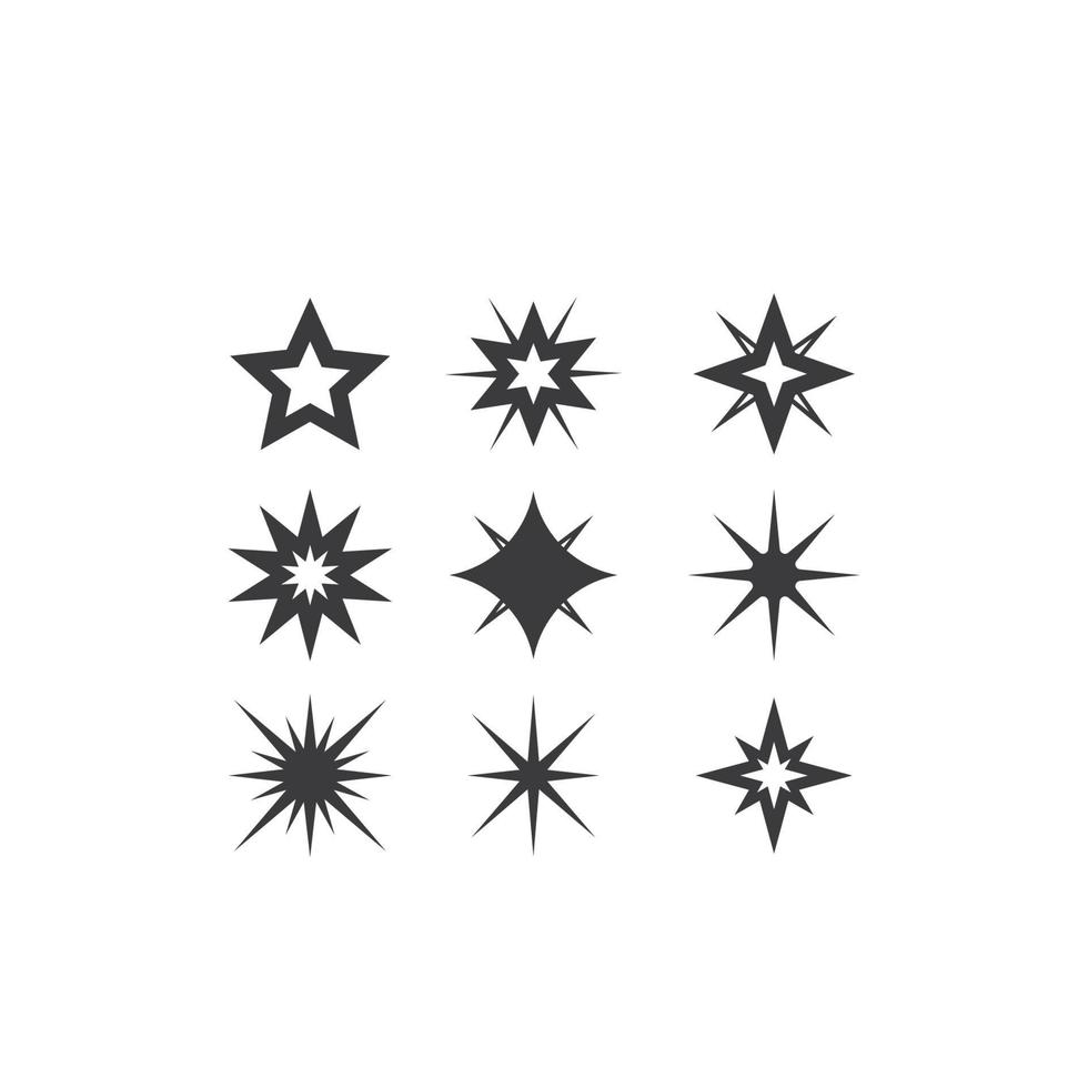 illustrazione dell'icona di vettore del modello di logo della stella