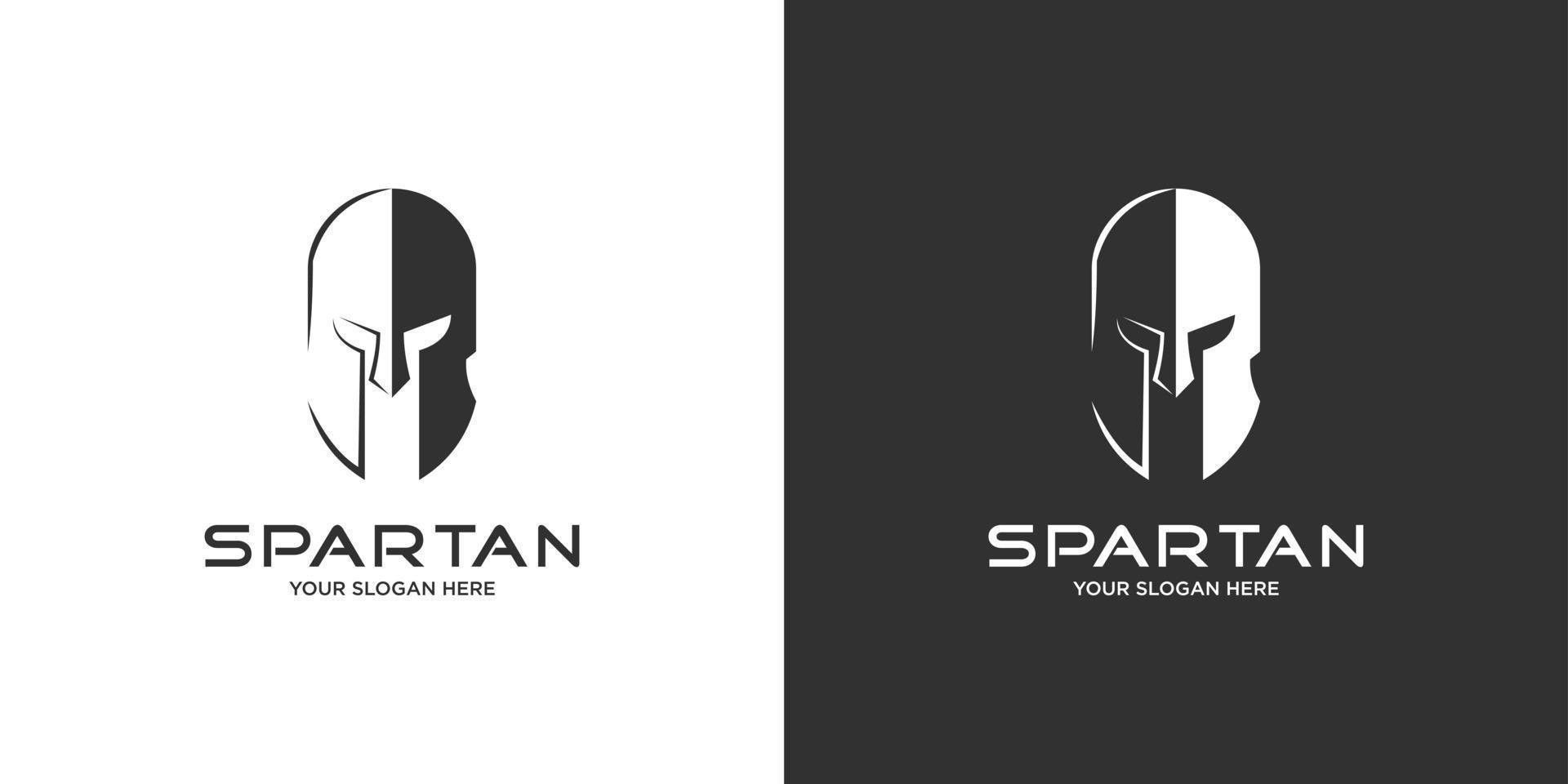 spartano guerriero logo modello design, icona spartano, elmo spartano. vettore