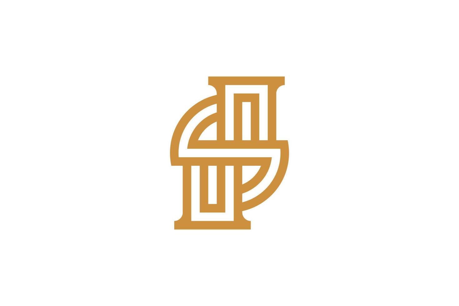 astratto lettera S monoline lusso logo vettore