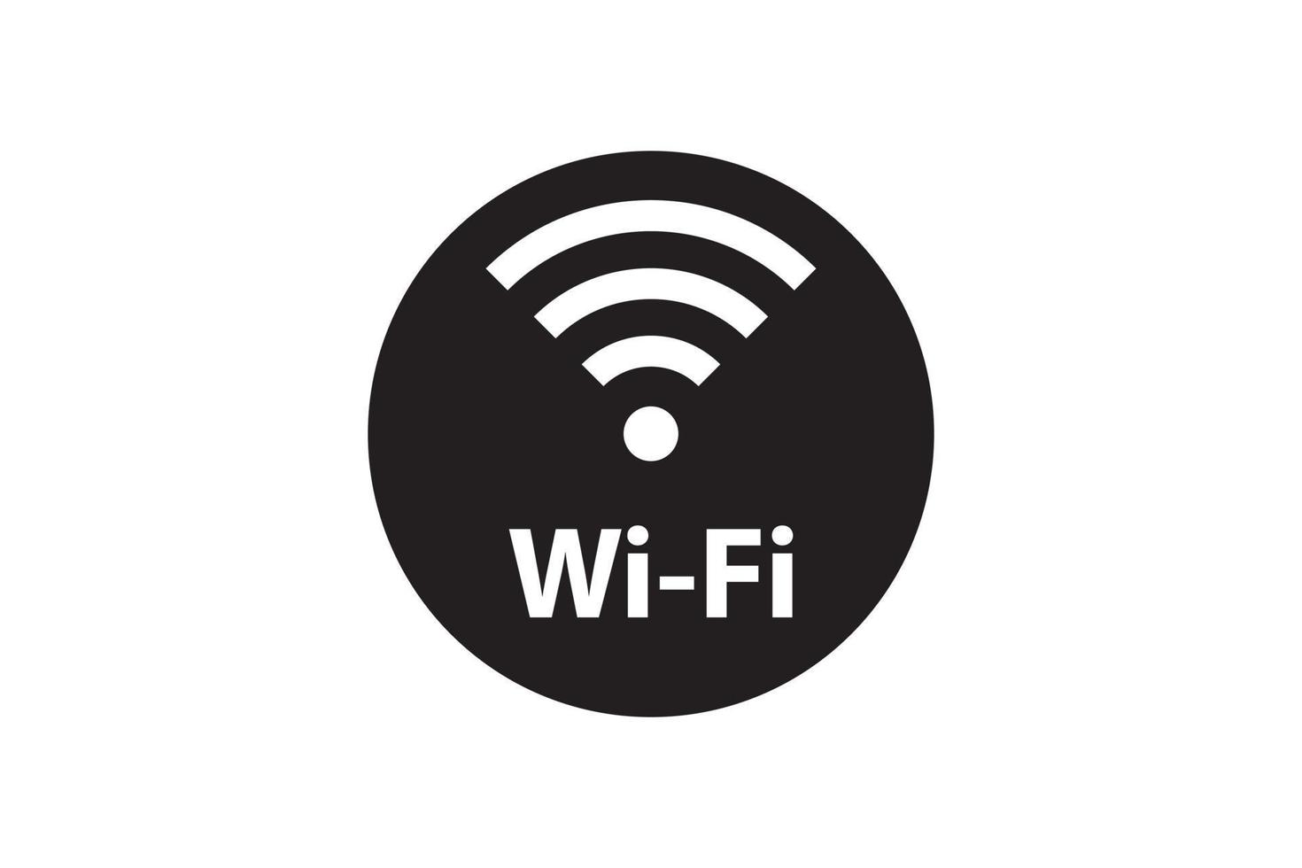 Wi-Fi gratuito zona simbolo. senza fili segnale cartello. mobile Internet vettore icona.