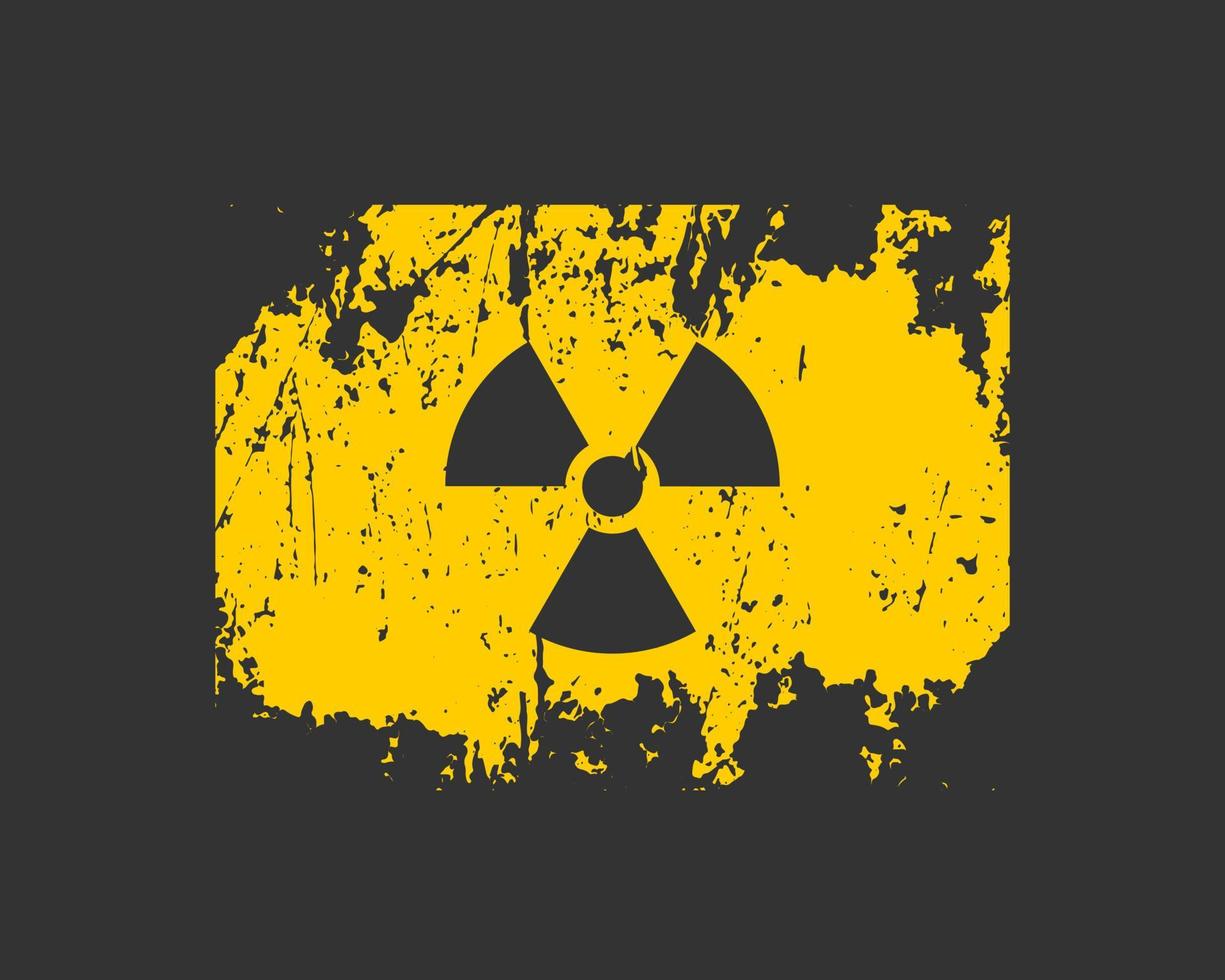 radiazione icona vettore. avvertimento radioattivo cartello Pericolo simbolo. vettore
