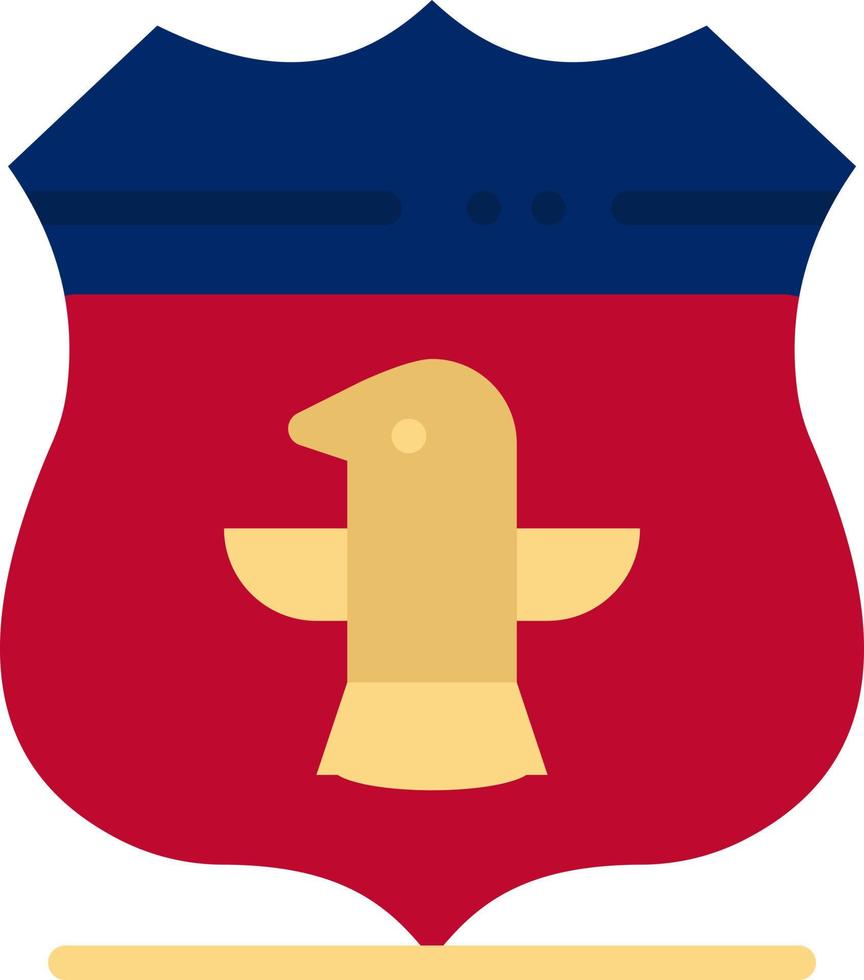 scudo Stati Uniti d'America americano sicurezza piatto colore icona vettore icona bandiera modello