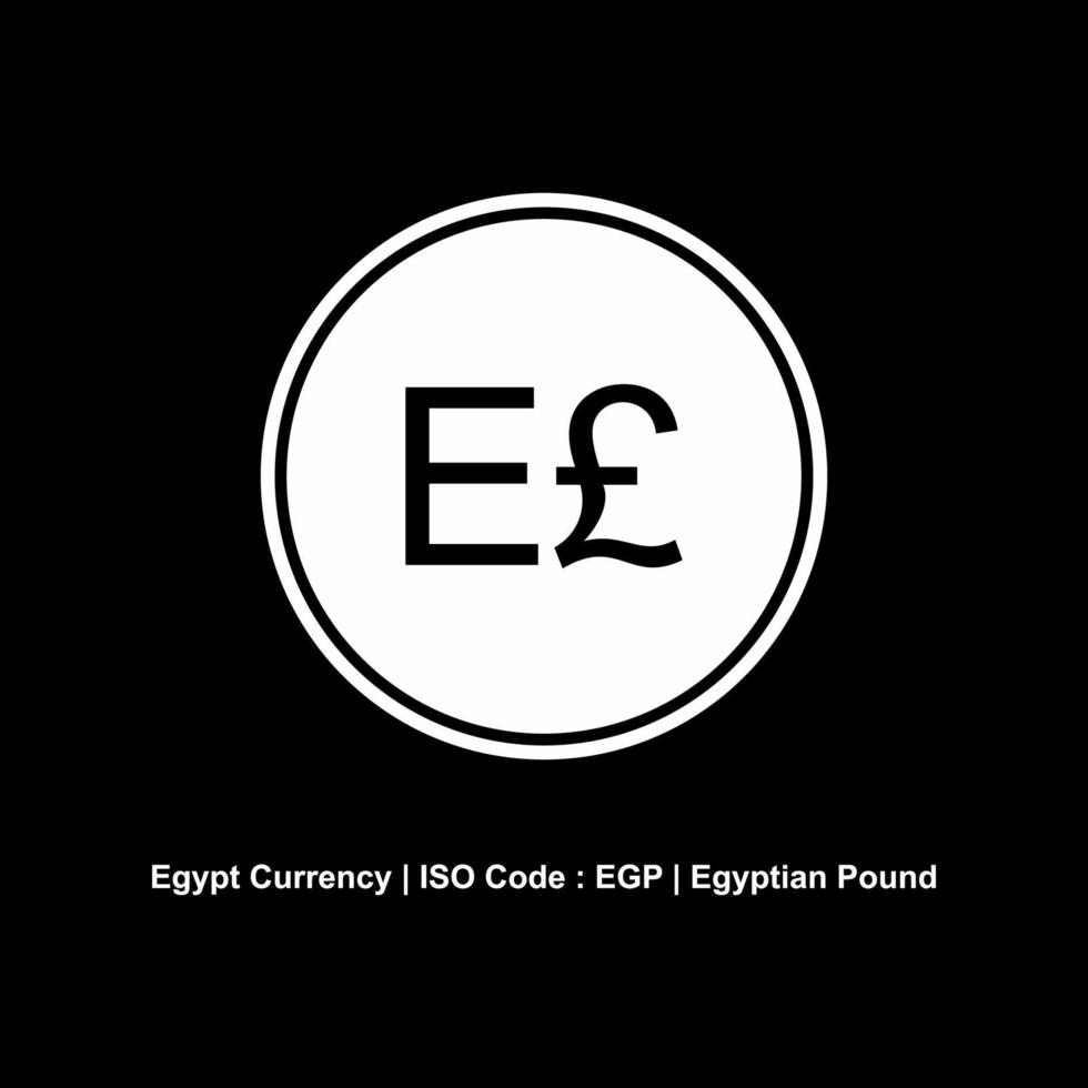 Egitto moneta icona simbolo, egiziano libbra, es cartello. vettore illustrazione