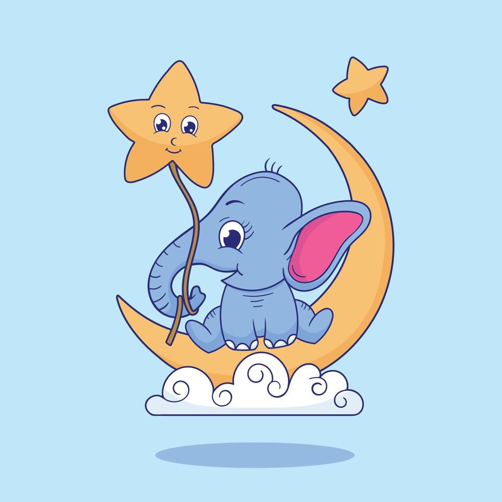 bambino elefante illustrazione, carino bambino elefante, elefante illustrazione vettore