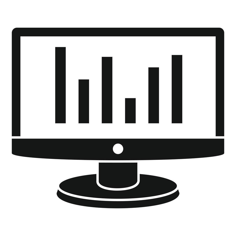 grafico tenere sotto controllo icona, semplice stile vettore