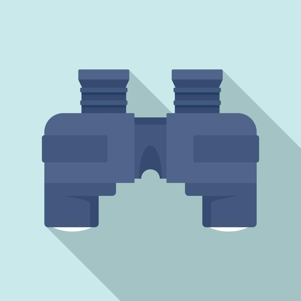 blu marino binoculare icona, piatto stile vettore