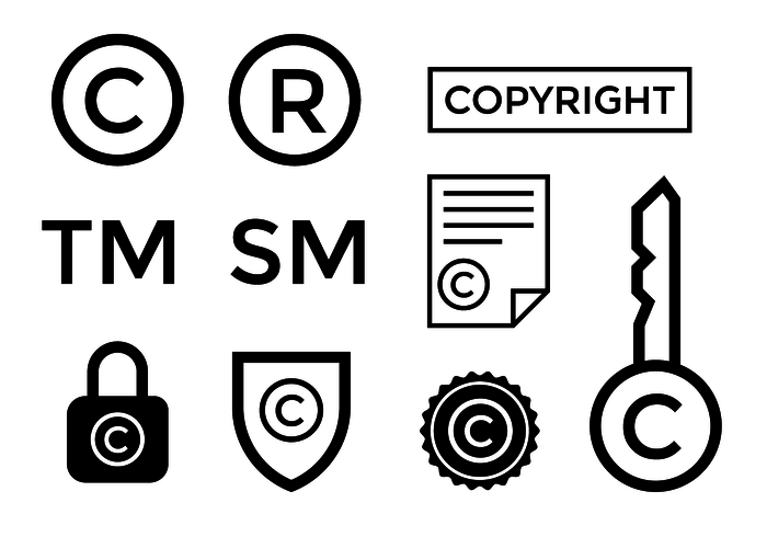 Vettore di simbolo del copyright