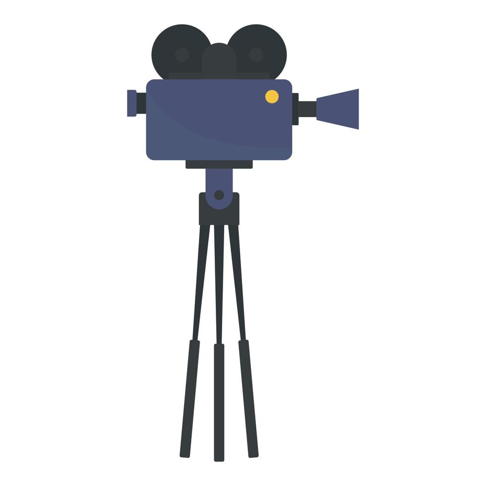 video telecamera film produzione icona, piatto stile vettore
